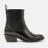 An Dames Enkellaarsjes Leer Black