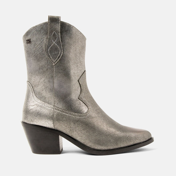 Lu Dames Cowboy Laarzen Leer Silver