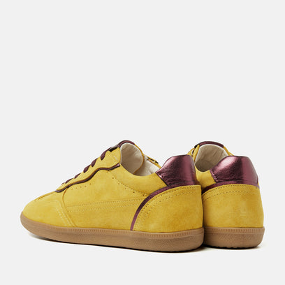 San Sebastian Suede Dames Sneakers Yellow