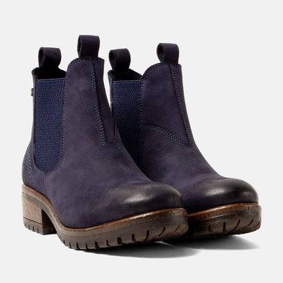 Lia Dames Chelsea Boots Leer Jeans