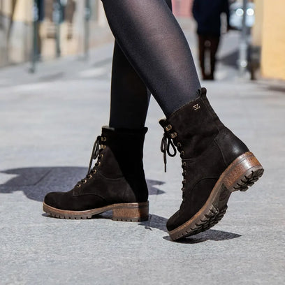 Kia Dames Veterboots Leer Black