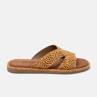 Jana Dames Slippers Leopard