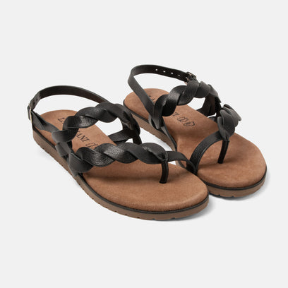 Nilda Dames Sandalen Leer Black