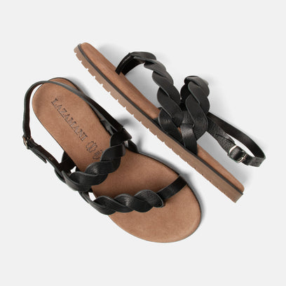 Nilda Dames Sandalen Leer Black