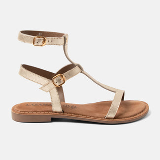 Pia Dames Sandalen Leer Gold