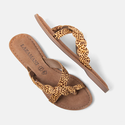 Ava Dames Slippers Leopard