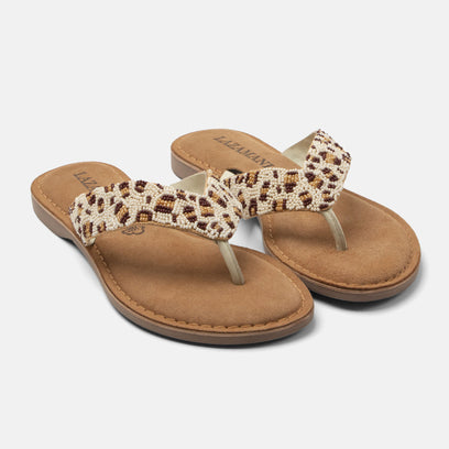 Ebba Dames Slippers Leer Offwhite