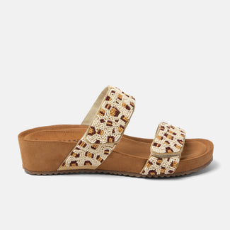 Ellie Dames Slippers Leer Offwhite