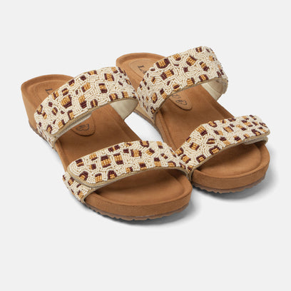 Ellie Dames Slippers Leer Offwhite