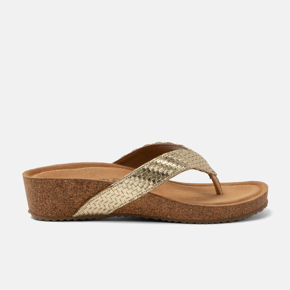 Leia Dames Teenslippers Gold
