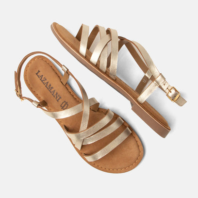 Zuza Dames Sandalen Leer Gold