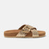 Kaja Dames Slippers Leer Gold