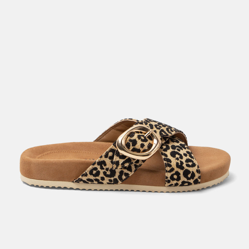 Kaja Dames Slippers Leopard