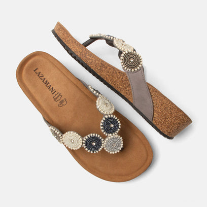 Mare Dames Teenslippers Suede Grey