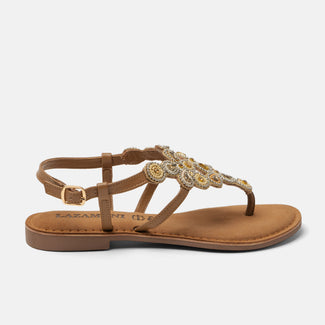 Dante Dames Sandalen Leer Beige
