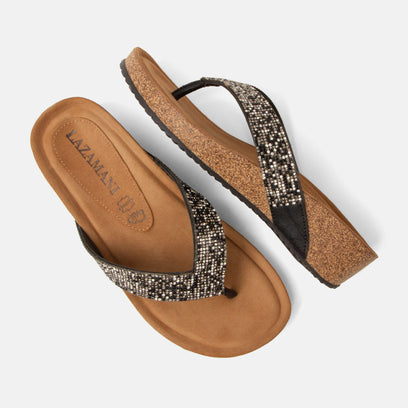 Sky Dames Teenslippers Black