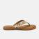 Tess Dames Teenslippers Leer Beige