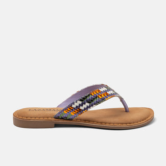 Tess Dames Teenslippers Leer Lilac