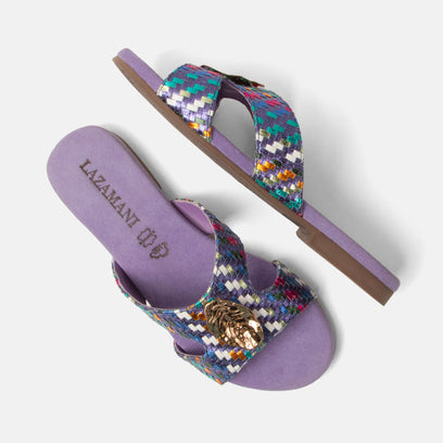 Hailey Dames Slippers Leer Lilac