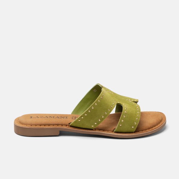 Lina Dames Slippers Suede Green