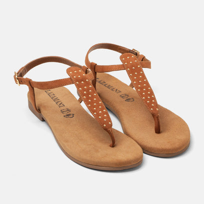 Minu Dames Sandalen Suede Tan