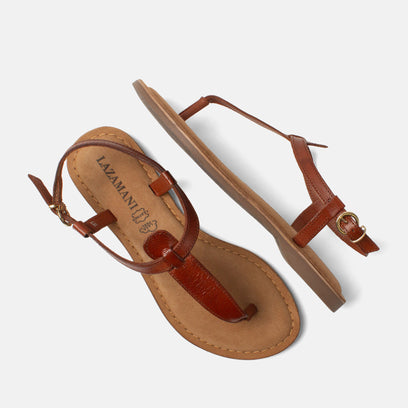 Imme Dames Sandalen Leer Tan