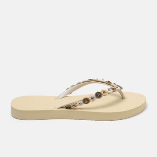 Mallorca Beach Dames Slippers Offwhite