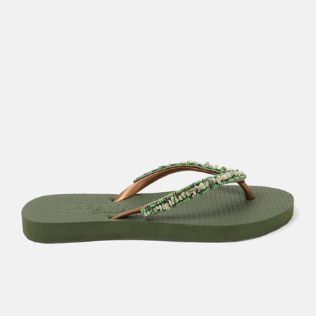 Palma Beach Dames Slippers Green