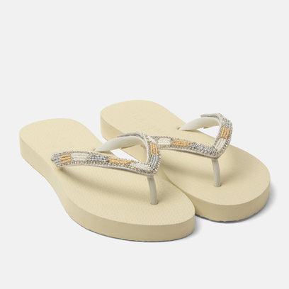 Fraser Beach Dames Slippers Offwhite