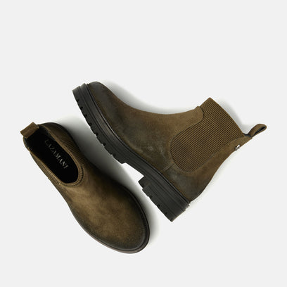 Beau Dames Chelsea Boots Suede Khaki