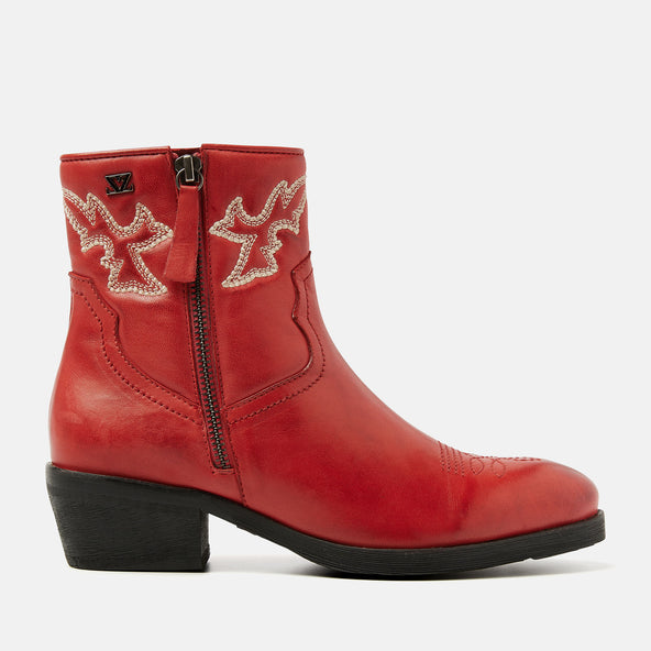 Solange Dames Cowboy Boots Leer Red