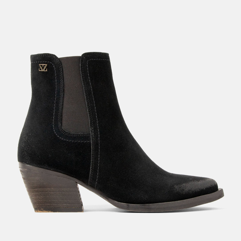 Annie Dames Enkellaarsjes Suede Black