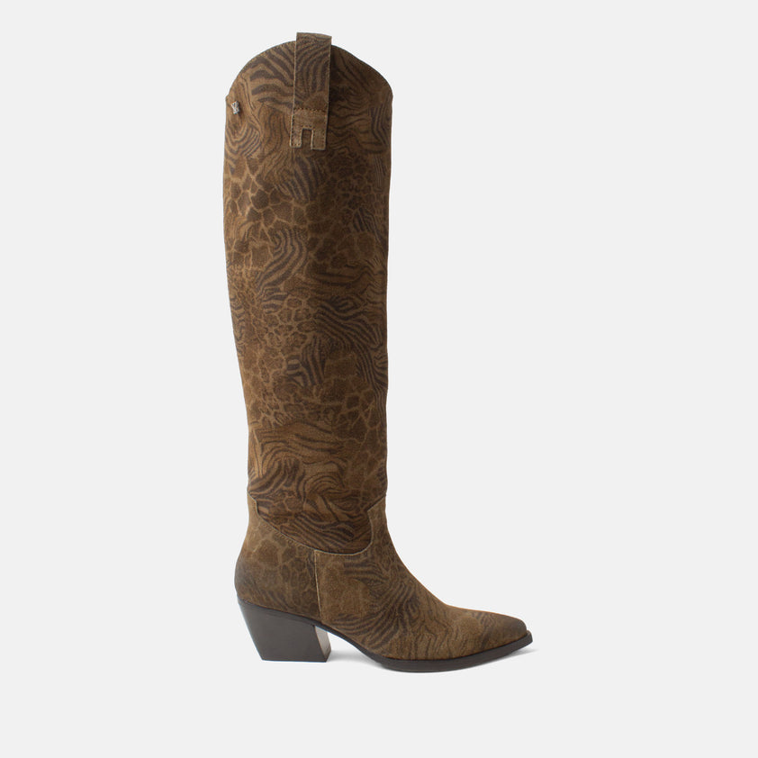 Adaline Dames Laarzen Suede Khaki
