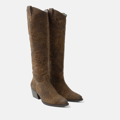 Adaline Dames Laarzen Suede Khaki
