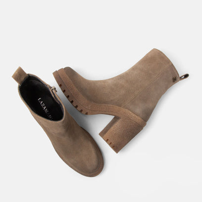 Rowan Dames Boots Suede Taupe