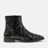 Dana Dames Enkellaarsjes Leer Black