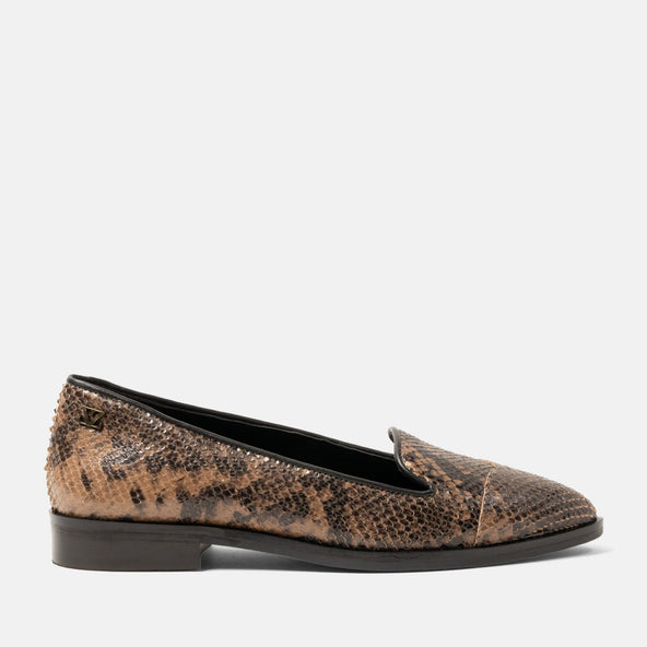 Flora Dames Ballerina Flats Leer Biscuit