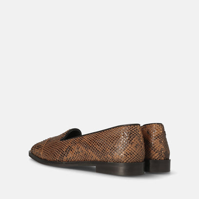 Flora Dames Ballerina Flats Leer Biscuit