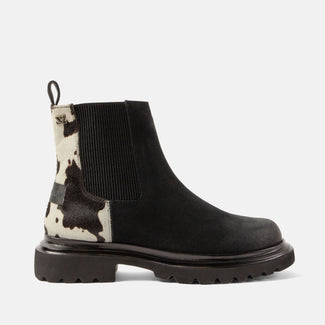 Haidy Dames Boots Suede Black/White