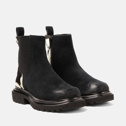 Haidy Dames Boots Suede Black/White