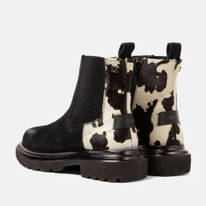 Haidy Dames Boots Suede Black/White