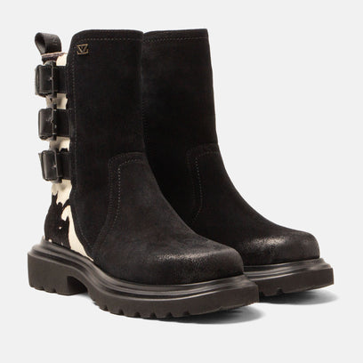 Maddy Dames Boots Suede Black/White