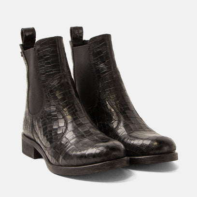 Marij Dames Chelsea Boots Leer Black