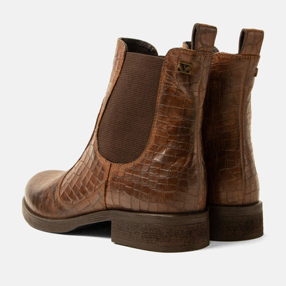 Marij Dames Chelsea Boots Leer Brown