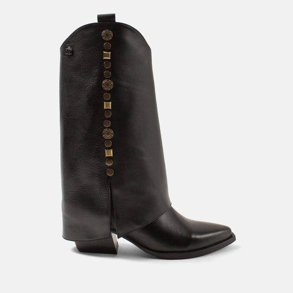 Kiki Dames Laarzen Leer Black