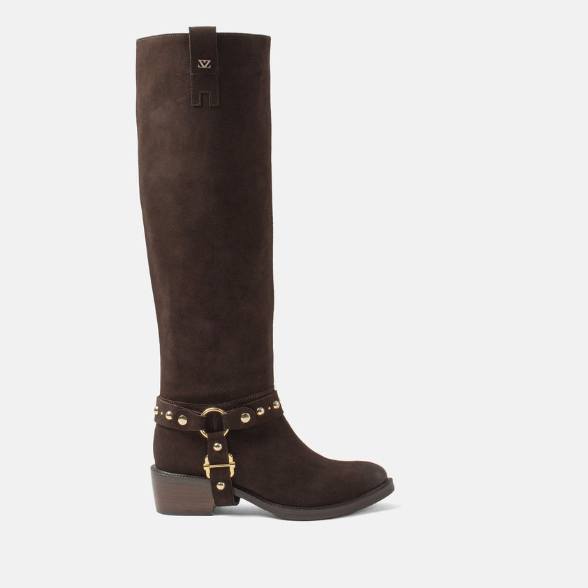 Fay Dames Laarzen Suede Brown