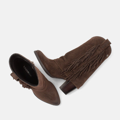 Emi Dames Laarzen Suede Brown
