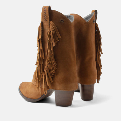 Emi Dames Laarzen Suede Cognac