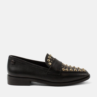 Benthe Dames Loafers Leer Black