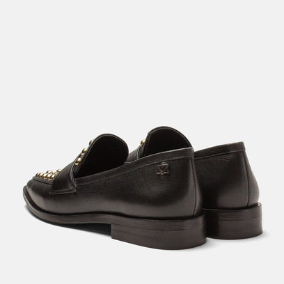 Benthe Dames Loafers Leer Black
